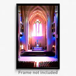 Pixel Art Poster - Spectacular Chapel (8 Bit Psychedelic Video Game Print)
