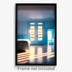 Pixel Art Poster - Light Blue Home (8 Bit Psychedelic Trippy Video Game Print)