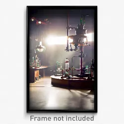 Pixel Art Poster - Authentic Laboratory (8 Bit Psychedelic Video Game Print)