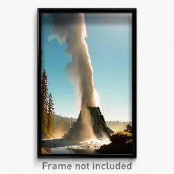 Pixel Art Poster - Shady Geyser (8 Bit Psychedelic Trippy Video Game Print)