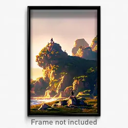 Pixel Art Poster - Busy Outcropping (8 Bit Psychedelic Trippy Video Game Print)