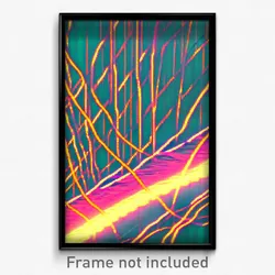 Pixel Art Poster - Wire Frame Glitchy Rapids (8 Bit Video Game Print)