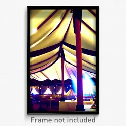 Pixel Art Poster - Classic Tent (8 Bit Psychedelic Trippy Video Game Print)