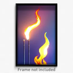 Pixel Art Poster - Unique Flame (8 Bit Psychedelic Trippy Video Game Print)