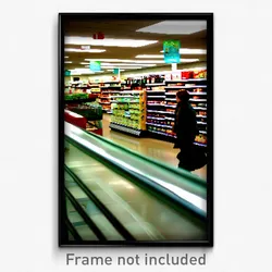 Pixel Art Poster - Gracious Grocery Store (8 Bit Psychedelic Video Game Print)