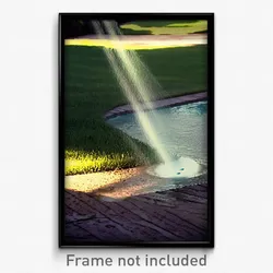 Pixel Art Poster - Watery Lawn (8 Bit Psychedelic Trippy Weird Video Game Print)