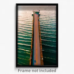 Pixel Art Poster - Unwelcoming Jetty (8 Bit Psychedelic Trippy Video Game Print)