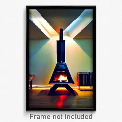 Pixel Art Poster - Triangular Stove (8 Bit Psychedelic Trippy Video Game Print)