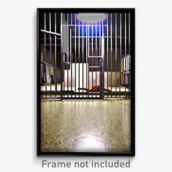 Pixel Art Poster - Empty Kennel (8 Bit Psychedelic Trippy Video Game Print)