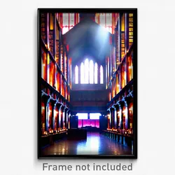 Pixel Art Poster - Well Made Scriptorium (8 Bit Psychedelic Video Game Print)