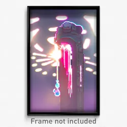 Pixel Art Poster - Fluid Lair (8 Bit Psychedelic Trippy Weird Video Game Print)