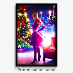 Pixel Art Poster - Authentic Christmas (8 Bit Psychedelic Video Game Print)