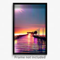 Pixel Art Poster - Blissful Jetty (8 Bit Psychedelic Trippy Video Game Print)