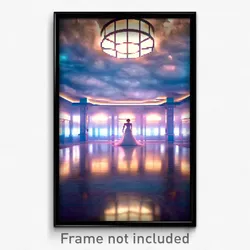 Pixel Art Poster - Cloudy Ballroom (8 Bit Psychedelic Trippy Video Game Print)
