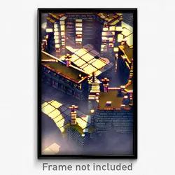 Pixel Art Poster - Frightening Fortifications (8 Bit Video Game Print)