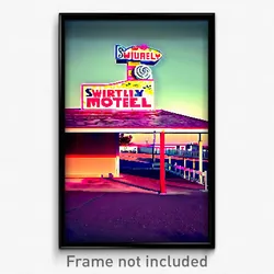 Pixel Art Poster - Swirly Motel (8 Bit Psychedelic Trippy Video Game Print)