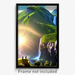 Pixel Art Poster - Pristine Shire (8 Bit Psychedelic Trippy Video Game Print)