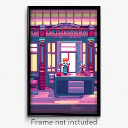 Pixel Art Poster - Lavish Smithy (8 Bit Psychedelic Trippy Video Game Print)