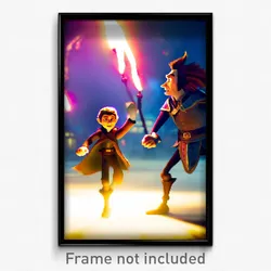 Pixel Art Poster - Animated Fief (8 Bit Psychedelic Trippy Video Game Print)