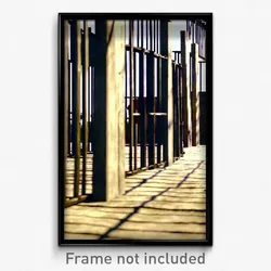 Pixel Art Poster - Deserted Stockade (8 Bit Psychedelic Trippy Video Game Print)