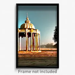 Pixel Art Poster - Aged Pavillion (8 Bit Psychedelic Trippy Video Game Print)
