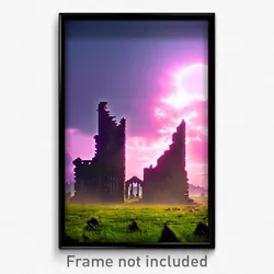 Pixel Art Poster - Wicked Ruin (8 Bit Psychedelic Trippy Weird Video Game Print)