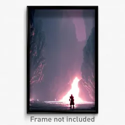 Pixel Art Poster - Cavernous Protectorate (8 Bit Psychedelic Video Game Print)