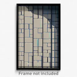 Pixel Art Poster - Realistic Tile (8 Bit Psychedelic Trippy Video Game Print)