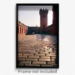 Pixel Art Poster - Grandiose Brickyard (8 Bit Psychedelic Video Game Print)