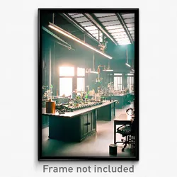 Pixel Art Poster - Gorgeous Laboratory (8 Bit Psychedelic Video Game Print)