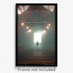 Pixel Art Poster - Virtual Oubliette (8 Bit Psychedelic Trippy Video Game Print)