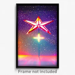 Pixel Art Poster - Rich Star (8 Bit Psychedelic Trippy Weird Video Game Print)
