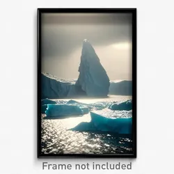 Pixel Art Poster - Bleak Iceberg (8 Bit Psychedelic Trippy Video Game Print)