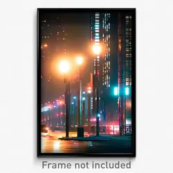 Pixel Art Poster - Dangerous City (8 Bit Psychedelic Trippy Video Game Print)