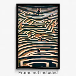 Pixel Art Poster - Meager Labyrinth (8 Bit Psychedelic Trippy Video Game Print)