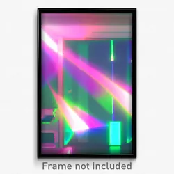 Pixel Art Poster - Glitchy Room (8 Bit Psychedelic Trippy Video Game Print)