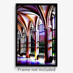 Pixel Art Poster - Fabulous Cloister (8 Bit Psychedelic Trippy Video Game Print)