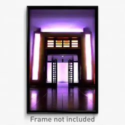 Pixel Art Poster - Square Entrance (8 Bit Psychedelic Trippy Video Game Print)
