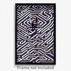 Pixel Art Poster - Conventional Maze (8 Bit Psychedelic Trippy Video Game Print)