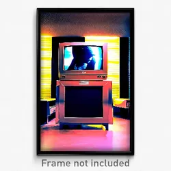 Pixel Art Poster - Bold Television (8 Bit Psychedelic Trippy Video Game Print)