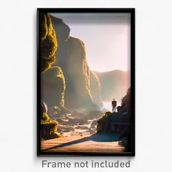 Pixel Art Poster - Admirable Promontory (8 Bit Psychedelic Video Game Print)