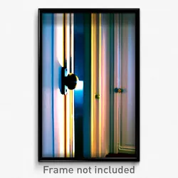 Pixel Art Poster - Thin Door Knob (8 Bit Psychedelic Trippy Video Game Print)