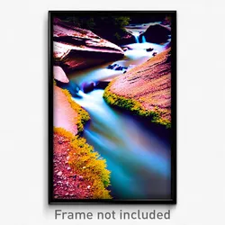 Pixel Art Poster - Pristine Brook (8 Bit Psychedelic Trippy Video Game Print)