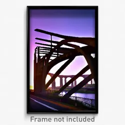 Pixel Art Poster - Buzzing Viaduct (8 Bit Psychedelic Trippy Video Game Print)