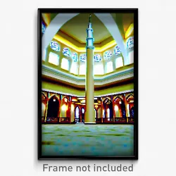Pixel Art Poster - Perfect Mosque (8 Bit Psychedelic Trippy Video Game Print)