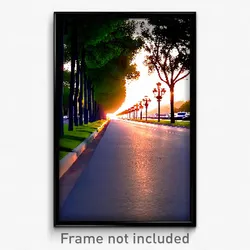 Pixel Art Poster - Peaceful Boulevard (8 Bit Psychedelic Video Game Print)