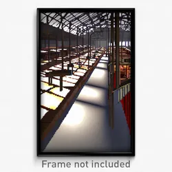 Pixel Art Poster - Steel Marketplace (8 Bit Psychedelic Trippy Video Game Print)