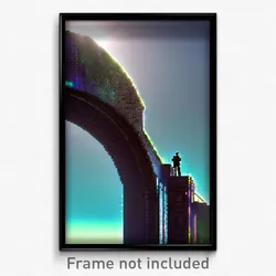 Pixel Art Poster - Acidic Dike (8 Bit Psychedelic Trippy Weird Video Game Print)