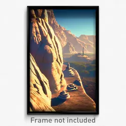 Pixel Art Poster - Measly Butte (8 Bit Psychedelic Trippy Video Game Print)