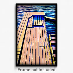 Pixel Art Poster - Pleasant Dock (8 Bit Psychedelic Trippy Video Game Print)
